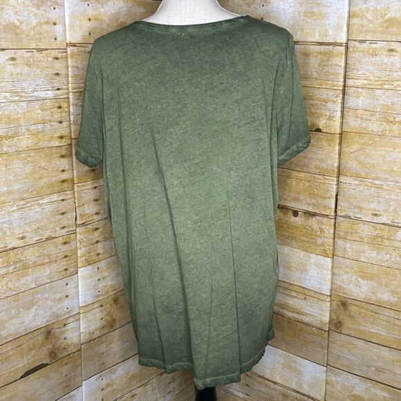 TORRID COTTON JERSEY CLASSIC FIT CREW NECK LACE UP TEE SIZE 1(1X) - Picture 3 of 3